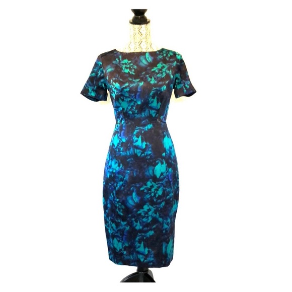 Tahari Silk Floral Dress - Picture 1 of 13